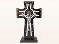 Crucifijo San Benito Diamante - Diamond Saint Benedict Medal Standing Crucifix 